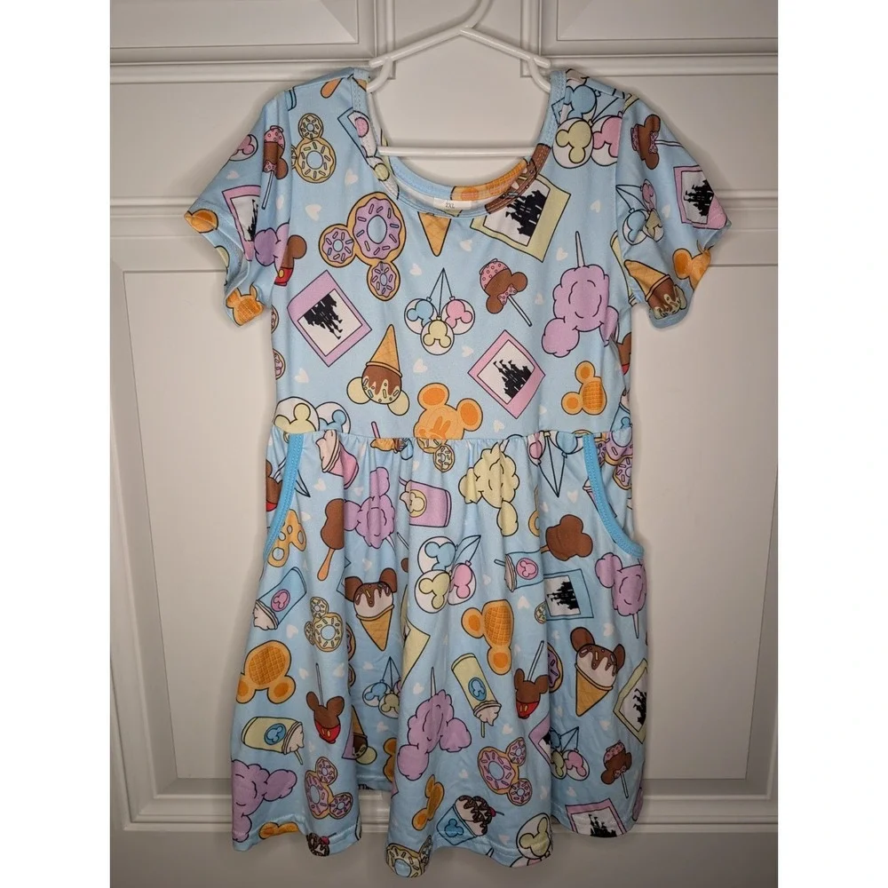 Dress Little Girls Mouse Princess Park Snacks Characters Spring Summer Size 6/7